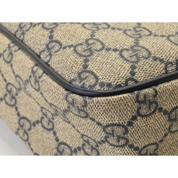 GUCCI GG Plus Shoulder Bag Beige Navy Blue - Picture 6 of 12